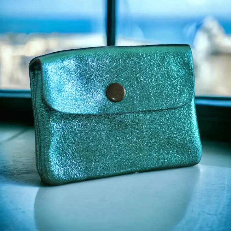 Perrine et Antoinette PORTE-MONNAIE ERNEST TurquoiseiriséERNEST Cheap
